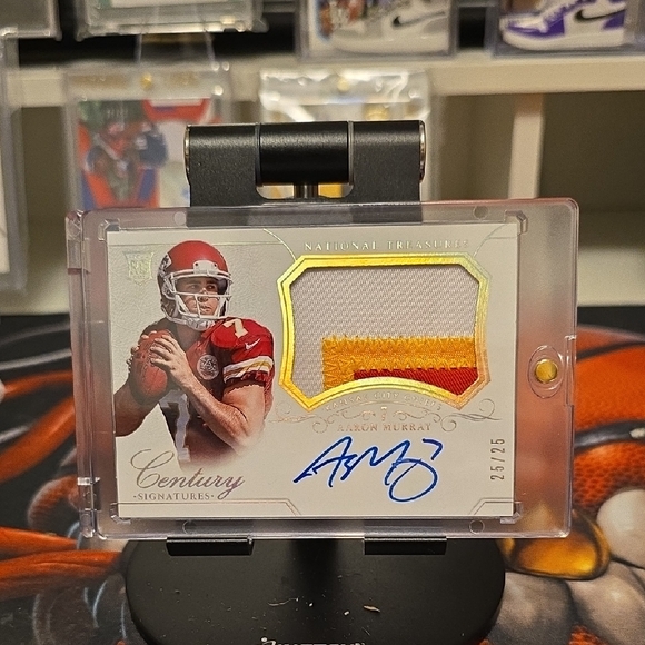 2014 National Treasures Century Silver /25 Aaron Murray RPA Rookie Patch Auto RC